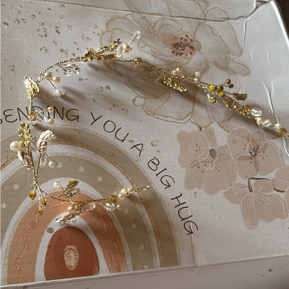 Hair piece . Rose gold and gold